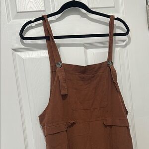 Brown Sleeveless Jumpsuit